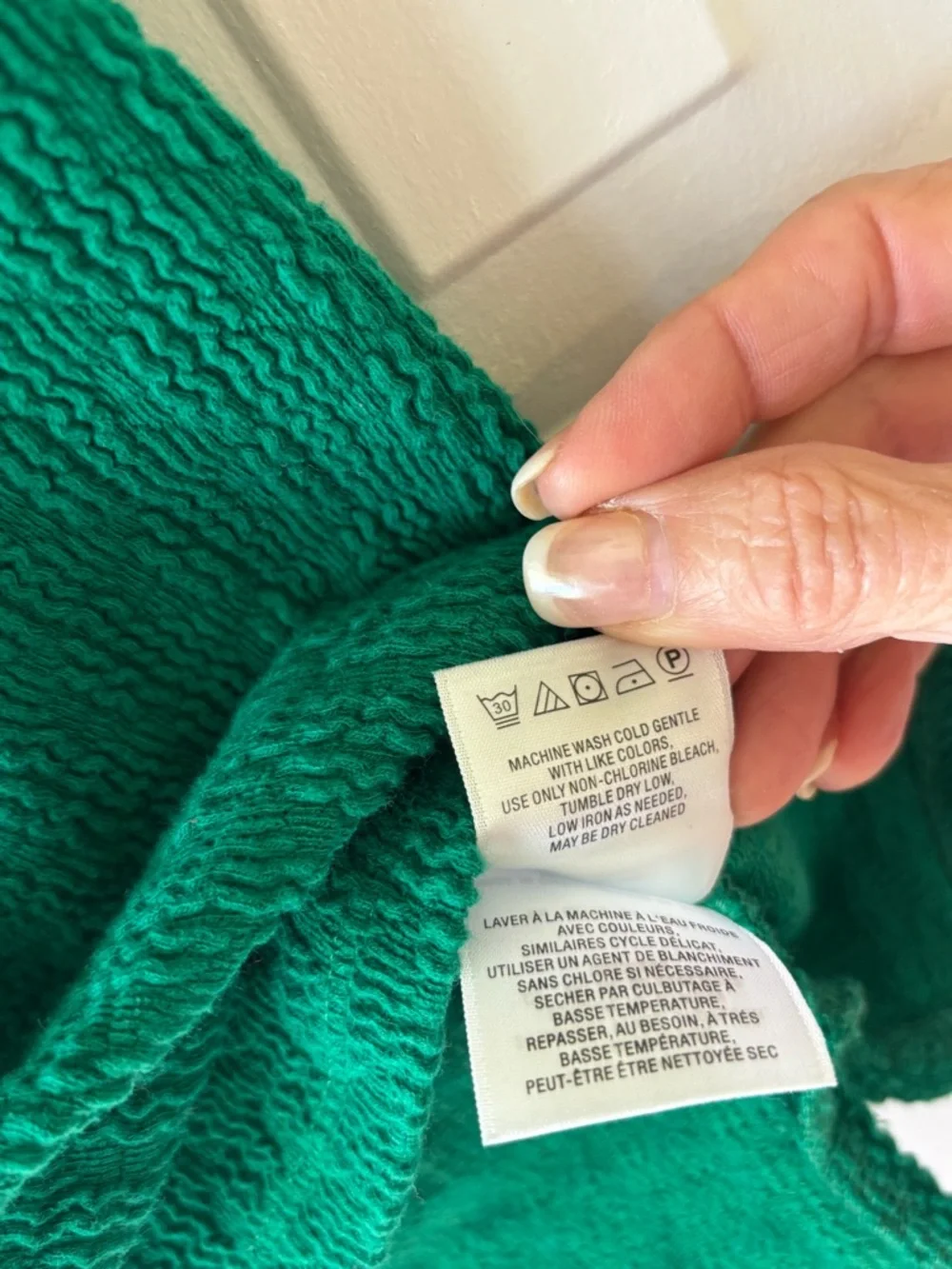 Anthropologie Emerald Green Ruffle Textured One-Shoulder Camisole - Picture 8 of 8